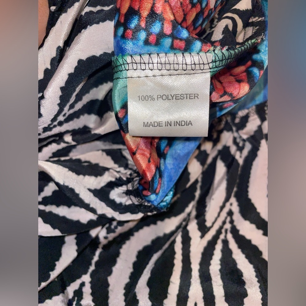 La Moda True Colours Halter 3-Way Maxi Printed Beaded Resort Dress 💙 S/M - Picture 12 of 12